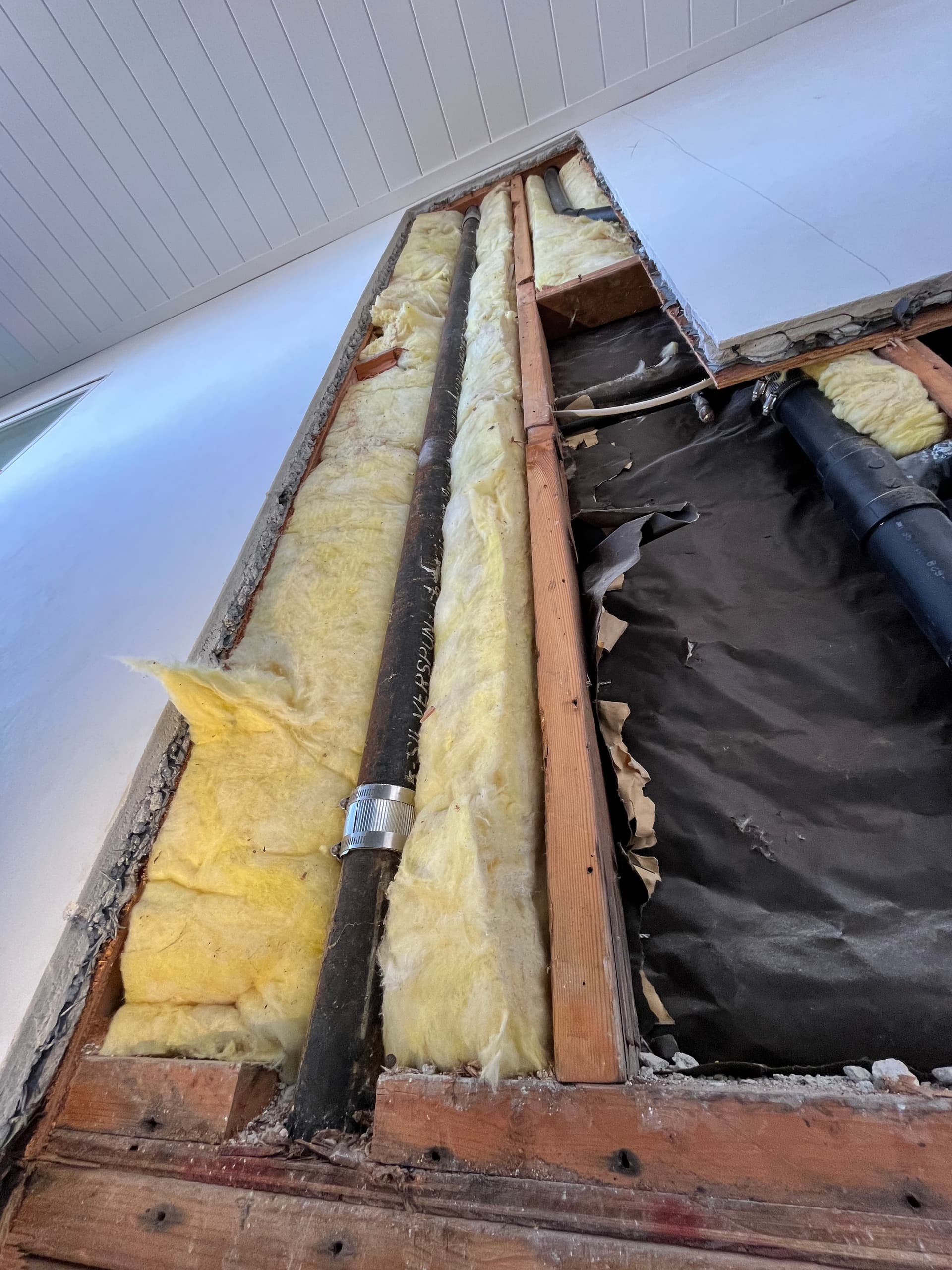 Gallery photos for Old Cast Iron Drain Lines Replaced Before a Hidden Leak Struck: Image #1