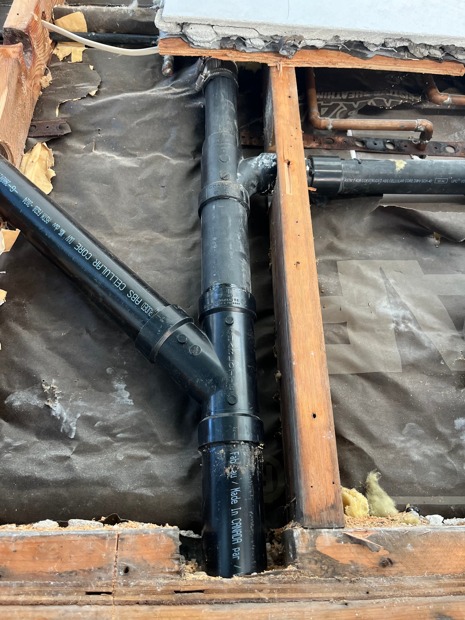 Gallery photos for Old Cast Iron Drain Lines Replaced Before a Hidden Leak Struck: Image #3